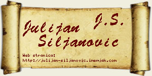 Julijan Siljanović vizit kartica
